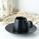 Kazan Serisi El Yapımı Seramik Tabaklı Fincan B-KNL1007